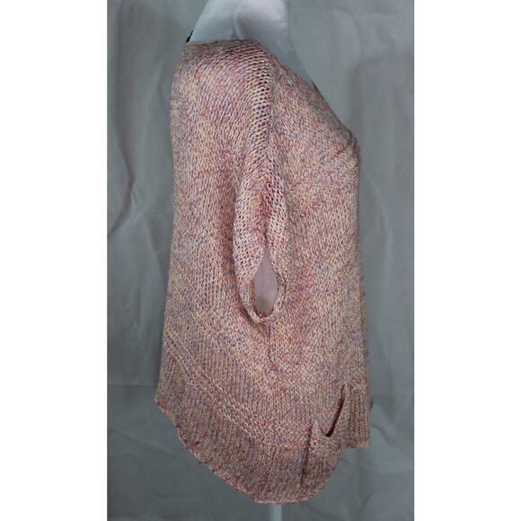 Theory Open Knit boxy blouse lagenlook small beachy coastal spring cotton silk - Picture 12 of 12